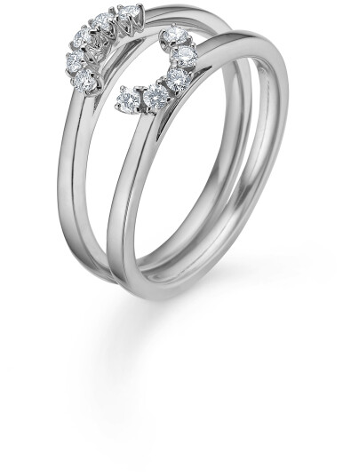 Mads Z Crown Tiara Ring 14 kt. Hvittgull 0,20 ct. 1641920-54 - Dame - White gold Mads Z Crown Tiara Ring 14 kt. Hvittgull 0,20 ct. 1641920-54 - Dame - White gold