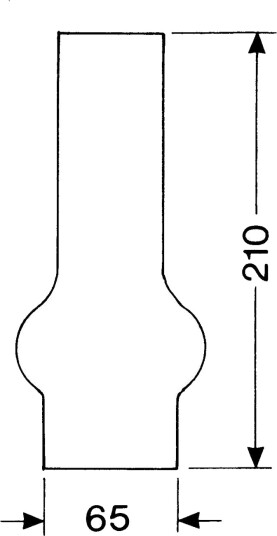 Lampeglass til parafinlampe 65mm x 210 mm 66079/66080/94/66121 Lampeglass til parafinlampe 65mm x 210 mm 66079/66080/94/66121