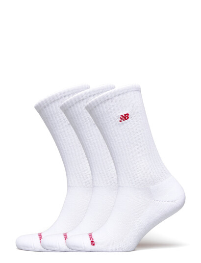 New Balance Patch Logo Crew 3 Pack - White - M