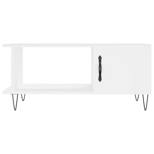 vidaXL Salongbord hvit 90x50x40 cm konstruert tre