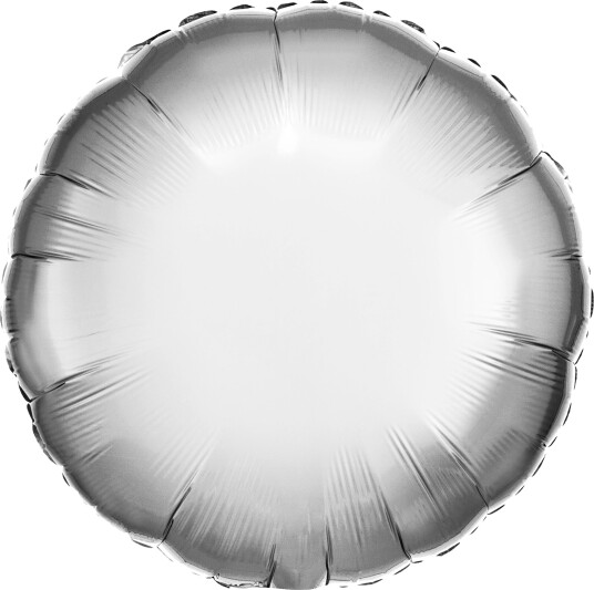 Riethmüller Folieballong Rund Metallisk Sølv 9914086