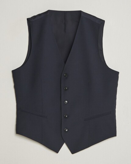 Tiger of Sweden Winston Wool Travel Waistcoat Dark Ink