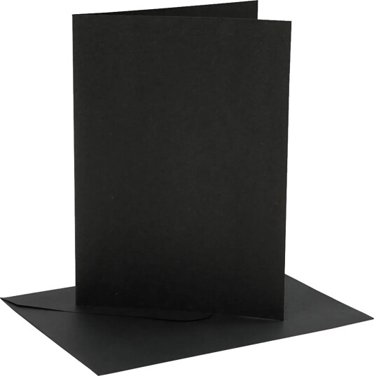 Cc Hobby Kort med Konvolutt Svart 12,7 x 17,8 cm 230567
