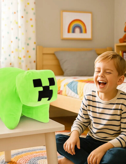 Mister License Plush 2 In 1 Pillow - Green - ONE SIZE