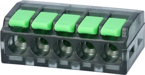 Koblingsklemme 5 Leder Transparent Med Åpner