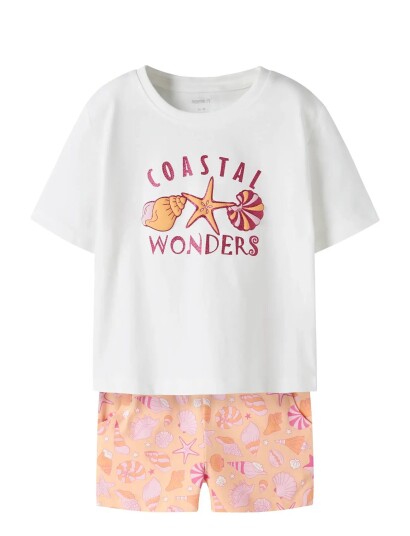 Name It Nmffeniaz Nreg Shorts Set Box White 116