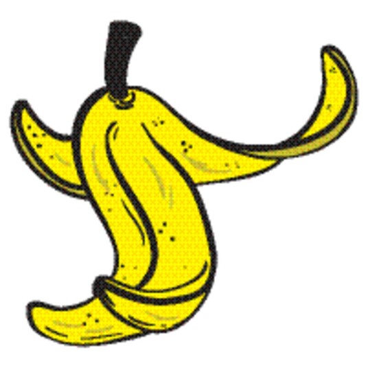 Klistremerke Gul Banan Skall