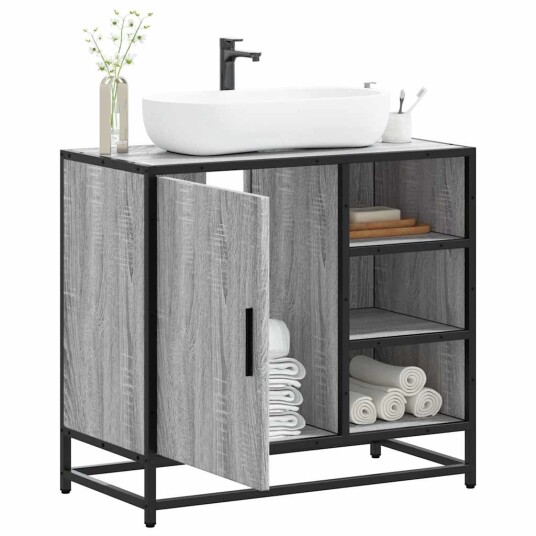 Servantskap grå sonoma 65x33x60 cm konstruert tre 8721102843464