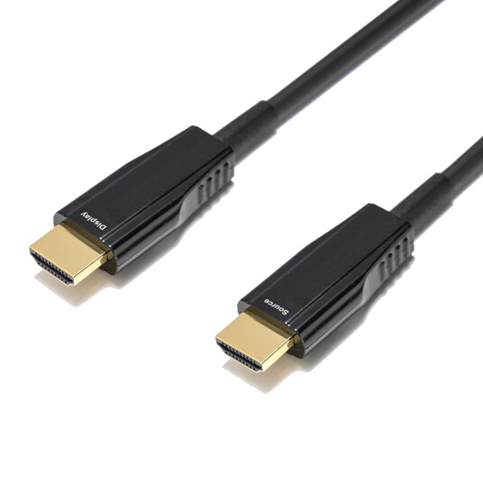 Deltaco Ultra High Speed HDMI-kabel 10m Active Optical Cable 48Gbps Svart