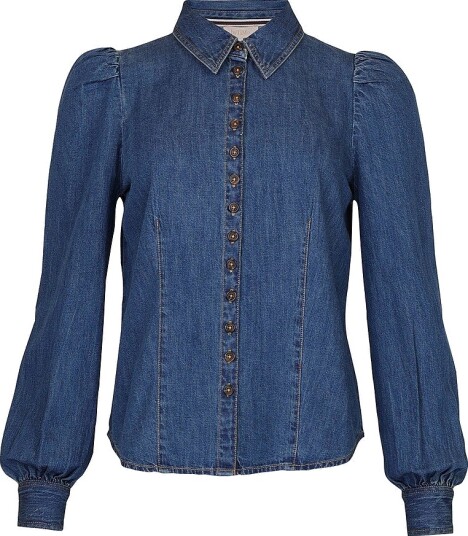 byTimo   Skjorte Denim Shirt   Blå