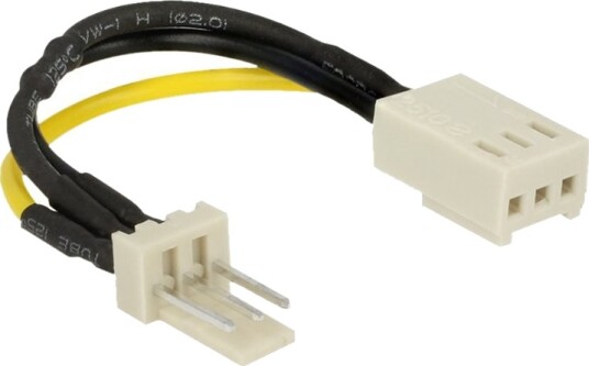 Delock Viftestrømkabel 3 Pin Internstr Hunn Til 3 Pin Internstr Hann 8 Cm