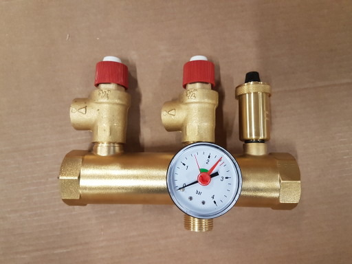 5/4” monteringssett, med 4,0 bar sikkerhetsventil