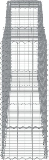 vidaXL Gabionkurver buede 10 stk 400x50x120/140 cm galvanisert jern
