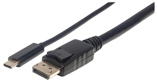 MANHATTAN Monitor cable adapter USB-C to DisplayPort DP 4K M/M black 1m