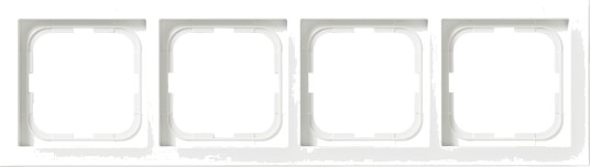 ABB 1724F85-884 Dekselramme 4-rom, hvit, 85 mm, Strømbrytere & vegguttak