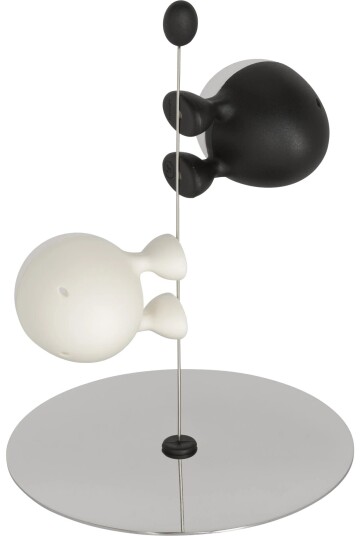 Alessi Lilliput salt- og peppersett - Sort/Hvit, Rustfritt stål