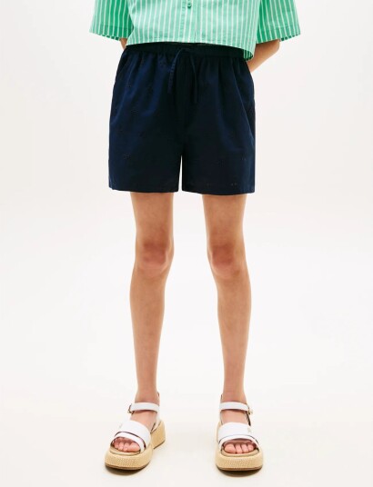 Tommy Hilfiger Broderie Anglaise Short Navy 122