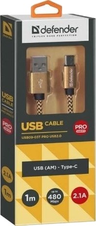 Usb Defender Usb-A Usb-C-Kabel 1 M Gull 87812