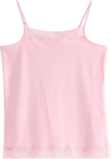 Lindex Tank Top With Lace Pink 170