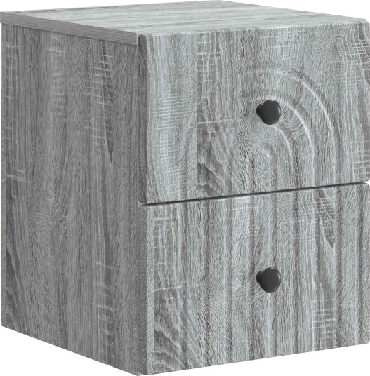  Vegghengt Nattbord Grå sonoma 33 x 34,5 x 40 cm Konstruert tre