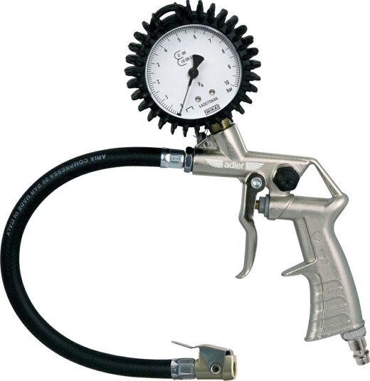 Adler Tools Luftpåfyller Med Manometer 40 cm