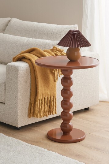 Ellos Home Sidebord Pärla diameter 50 cm Orange