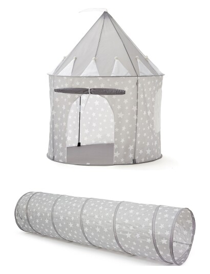 Kid"s Concept Tent Grey & Tunnel Grey - Grey - ONE SIZE