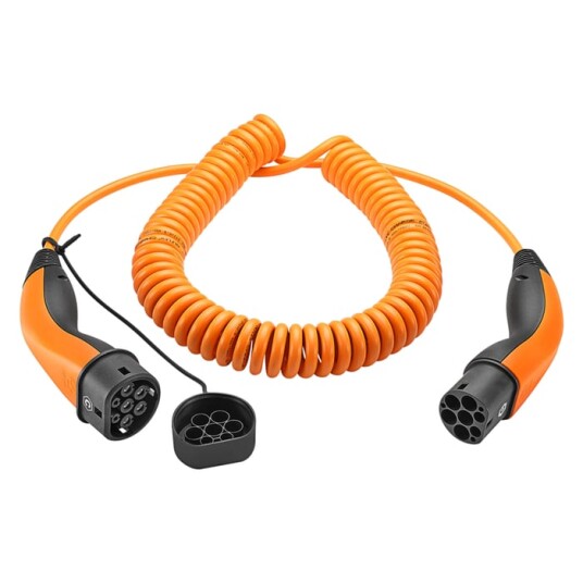 Ladekabel For Elbil 11 kW Spiral 5m