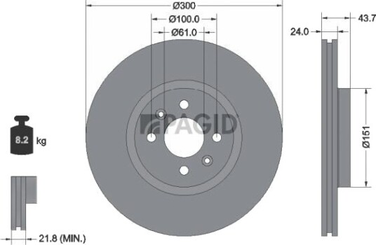 PAGID 54495NC Bremseskive PAGID 54495NC Bremseskive
