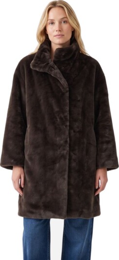 Herno Knitted half coat IT 40 brun dame Herno Knitted half coat IT 40 brun dame