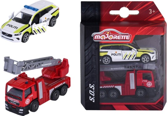 Majorette Utrykningskjøretøy 2 Pack