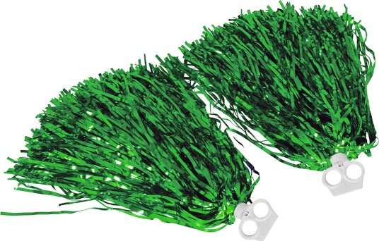 Fiestas Guirca Pom Poms Grønn Metallic 2-pakning 17106