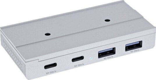 Inline 4 Port Magnetisk Usb Hub: 2X Usb C 2X Usb A 10Gb/S Aluminiumhus 35395M
