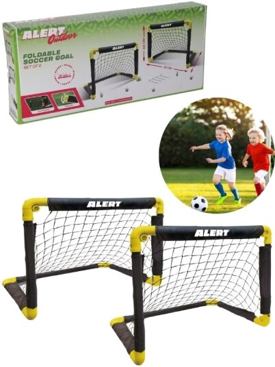 Alert Outdoor Sammenleggbare Fotballmål 2 Stk