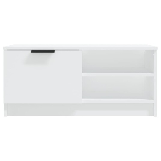 vidaXL TV-benk hvit 80x35x36,5 cm konstruert tre