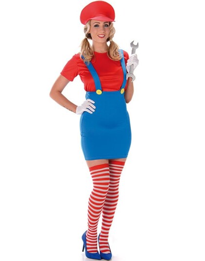 Mario Inspirert Damekostyme Strl M