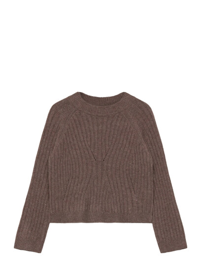 Name It Coffee Quartz Nmfrikine Ls Kort Strikk Pullover Pb 116