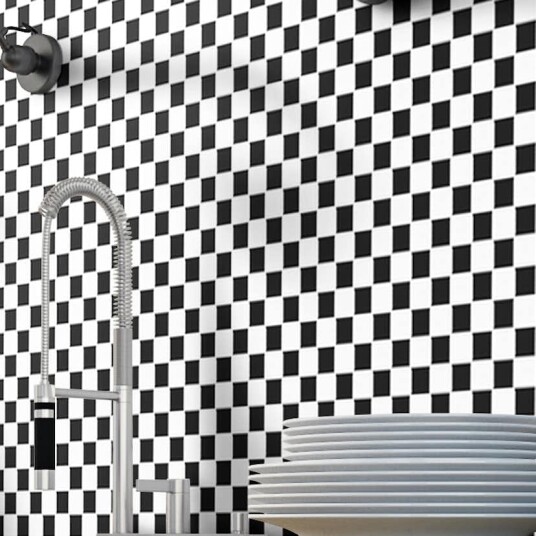 KlinkerMosaikk Arredo Titan Mix Sort/Hvit Blank 3x3 cm