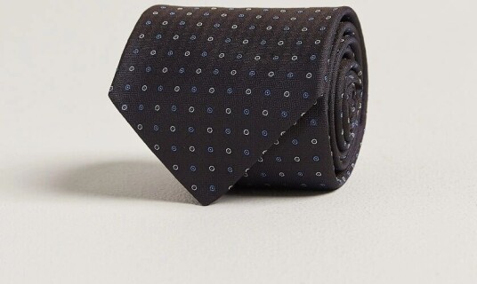 Canali Jacquard Silk Tie Dark Brown Canali Jacquard Silk Tie Dark Brown