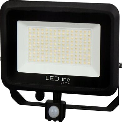 Photon Led Line Utendørs Projektør 100W Nøytralhvit 230Vac 10000Lm Ip65 Svart   Led Med Bevegelsessensor