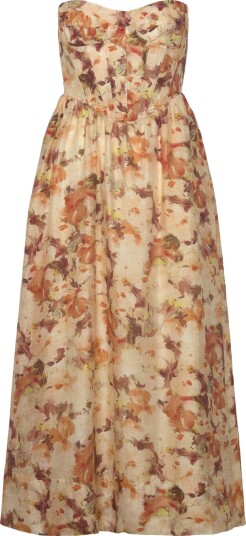Bardot Lola Printed Midi Dress   Orange   L