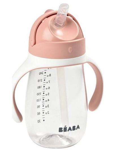 Beaba Vannflaske Sølfri Med Tritan Sugerør 300 Ml Beaba Vannflaske Sølfri Med Tritan Sugerør 300 Ml