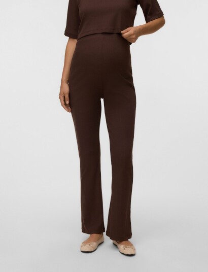Mamalicious Mllane Flared Jrs Pants Hw Brown L