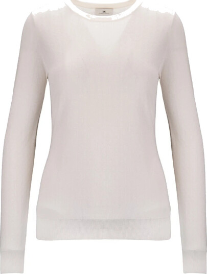 Elisabetta Franchi Dame Gensere & Hettegensere Hvit 2XL, Elisabetta Franchi Dame Gensere & Hettegensere Hvit 2XL,