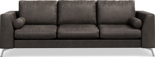 Ocean Lyx 3-seters Sofa i Kunstlær - Mørk grå