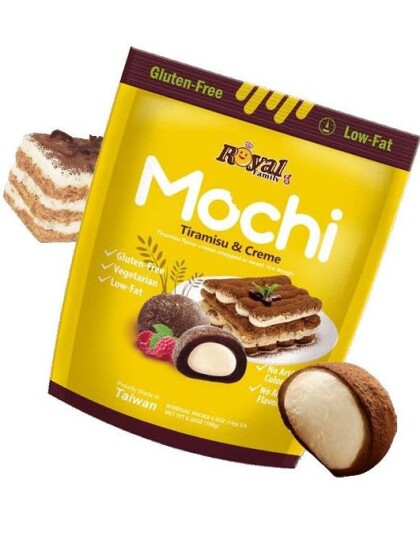 Royal Family Mochi Tiramisu Creme Mochi med Tiramisu og Kremsmak 180 gram Taiwan