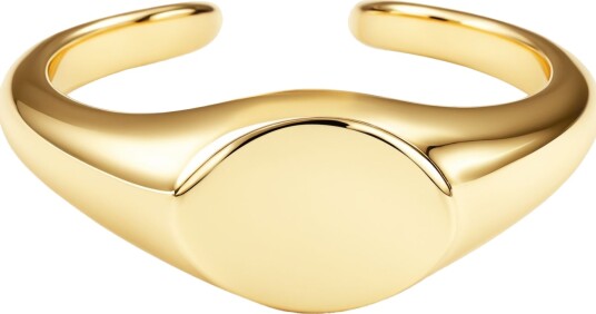 Makeup Mekka Blank Oval Ring Gold