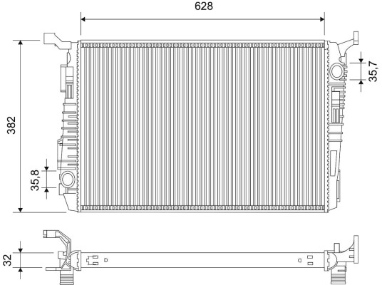 VALEO 701106 Radiator motorkjøling VALEO 701106 Radiator motorkjøling
