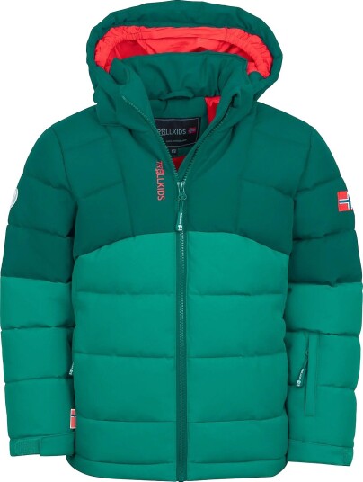 TrollKids Kids Gryllefjord Jacket   DARK CYAN/MIDNIGHT PETROL   128