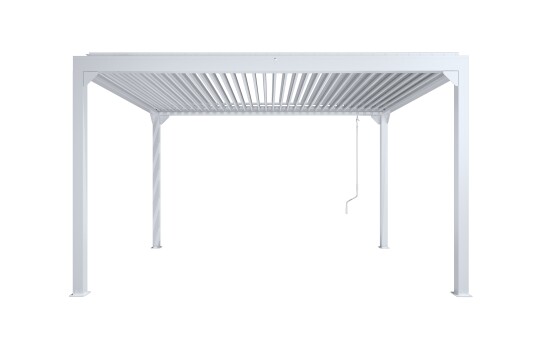 Pergola Lameller Kan åpnes 3x3 m Hvit